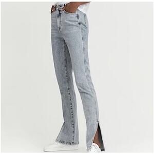 Something Navy Nina Split Hem Skinny Jeans Size 4 Casual Denim Retro Light Wash